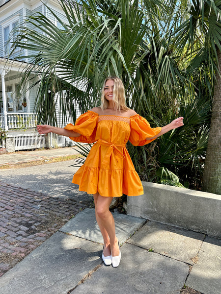 Delilah Orange Dress