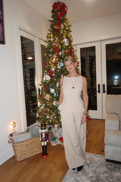 Boat Top&Wide Leg Pant Set