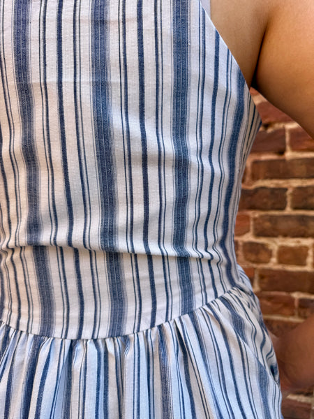Oliver Seersucker Blue Dress
