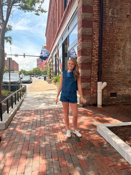 Denim Stretch Shorts