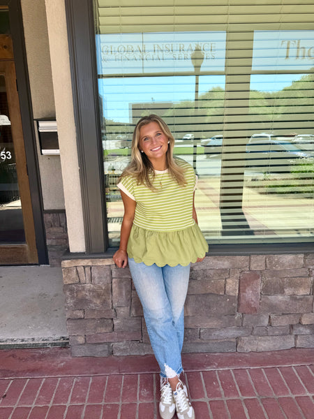 Kiwi Green Combo Top