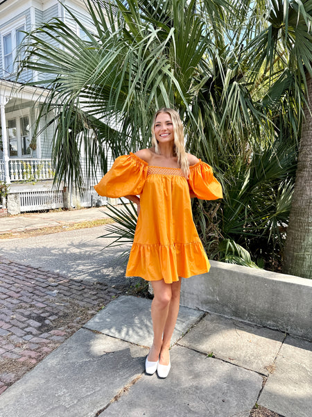 Delilah Orange Dress