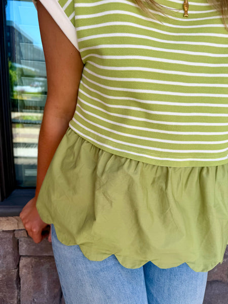Kiwi Green Combo Top