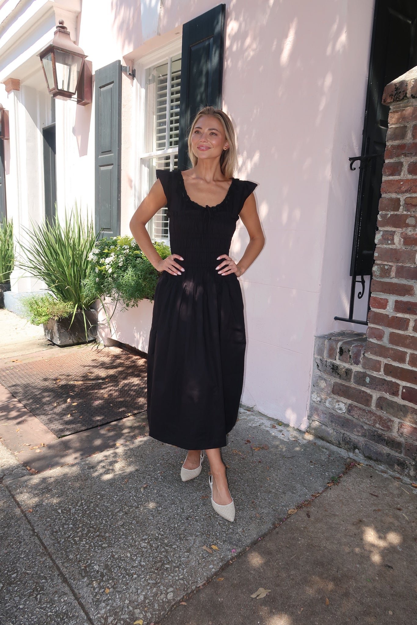 Bay Black Midi Dress