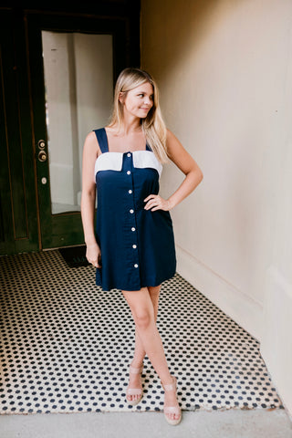 Emilia Navy Dress