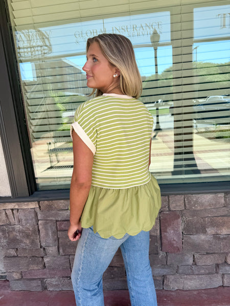 Kiwi Green Combo Top