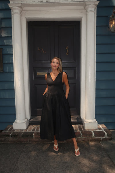 Bonnie Black Midi Dress