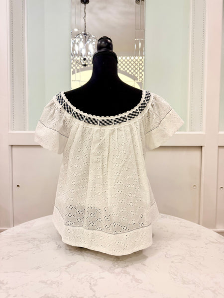 Carlene Eyelet Babydoll Top