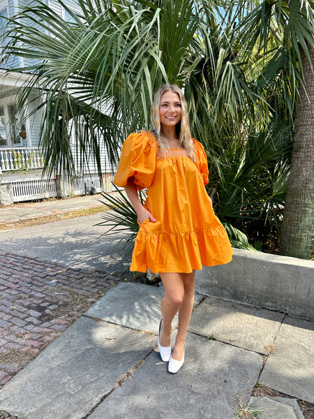 Delilah Orange Dress