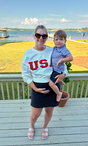 USA White Sweatshirt