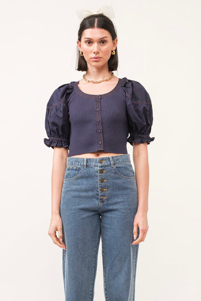 Francis Blue Blouse Top