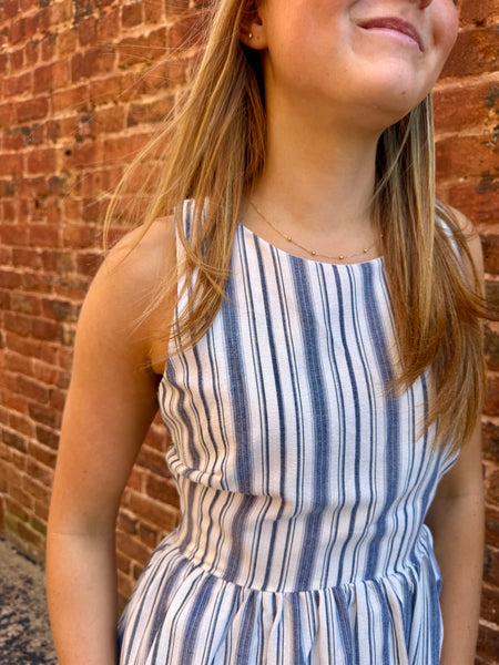 Oliver Seersucker Blue Dress