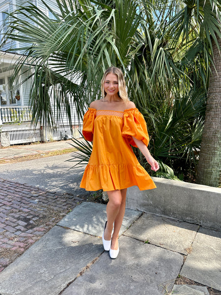 Delilah Orange Dress