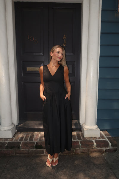 Bonnie Black Midi Dress