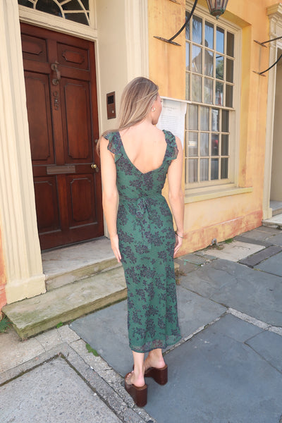 Basil Green Dot Dress