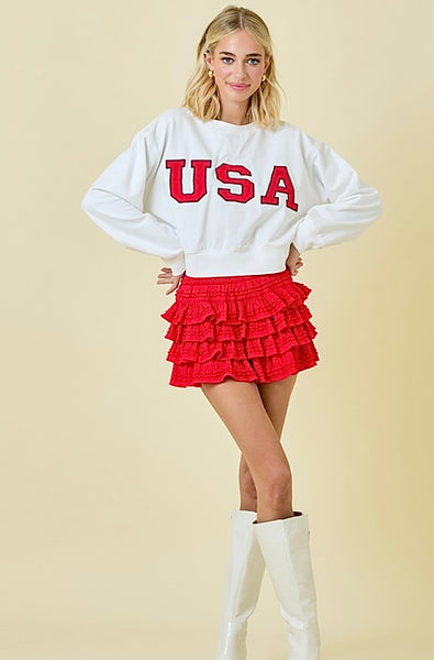 USA White Sweatshirt