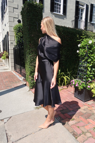 Birdie Black Midi Dress