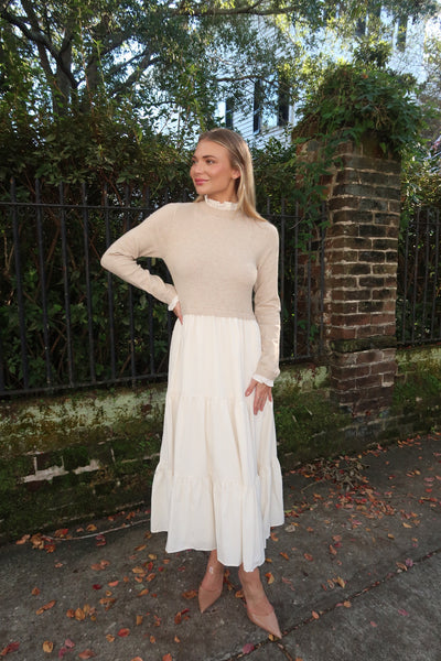 Kya Cream Sweater Dress