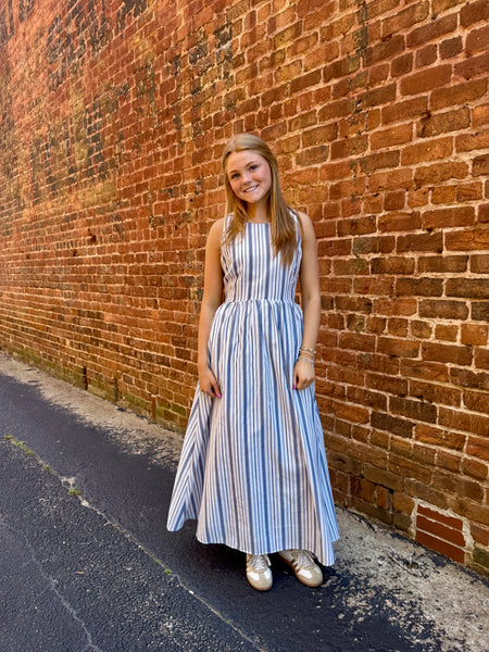 Oliver Seersucker Blue Dress
