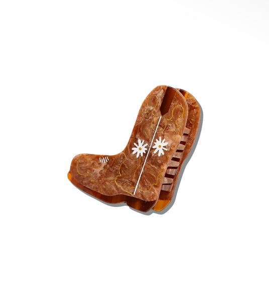 Daisy Cowboy Boot Hair Claw Clip