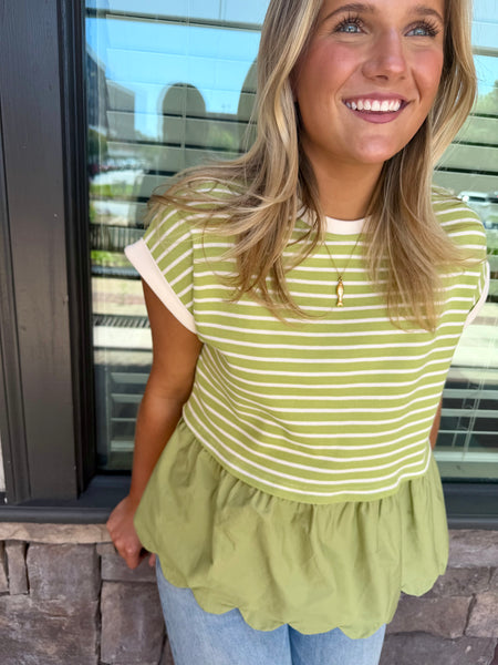 Kiwi Green Combo Top