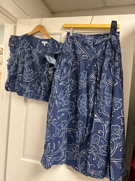 Remi Blue Top Skirt Set