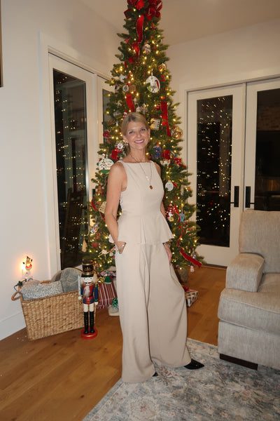 Boat Top&Wide Leg Pant Set