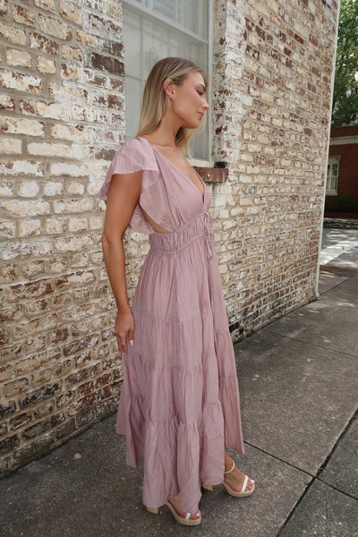 Dusty Mauve Tier Dress