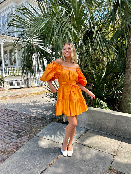 Delilah Orange Dress