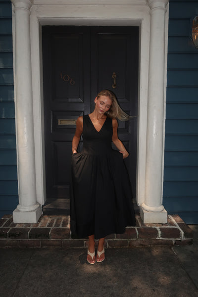 Bonnie Black Midi Dress