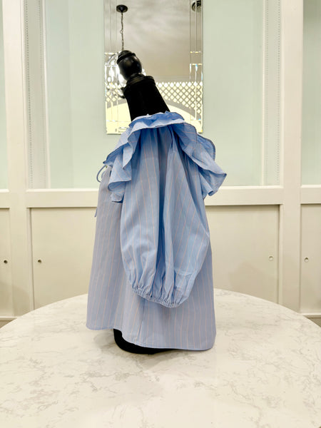 Nalani Blue Ruffle Blouse