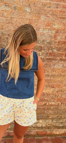 Denim Sailor Top