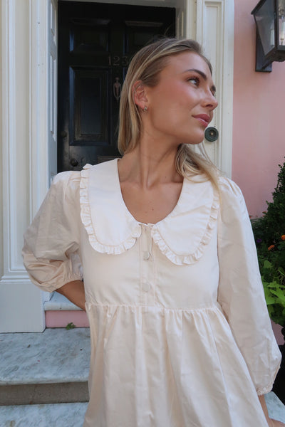 Cream Peter Pan Collar Dress