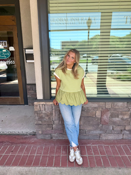Kiwi Green Combo Top