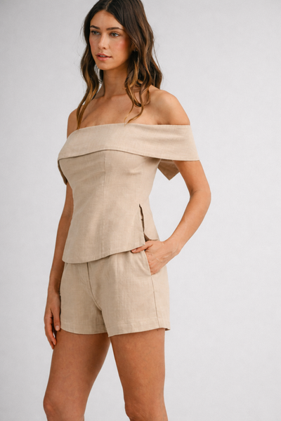 Oatmeal Tunic & Shorts Set