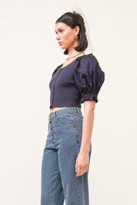 Francis Blue Blouse Top