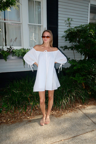 White Emb.Effect Romper