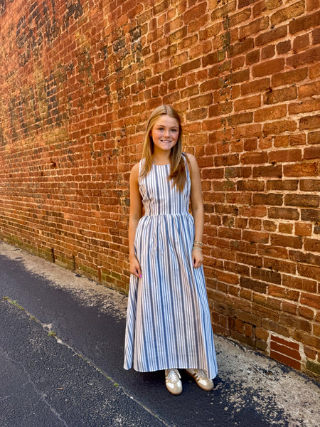 Oliver Seersucker Blue Dress