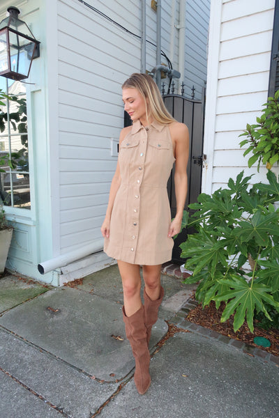 Bay Khaki Denim Dress