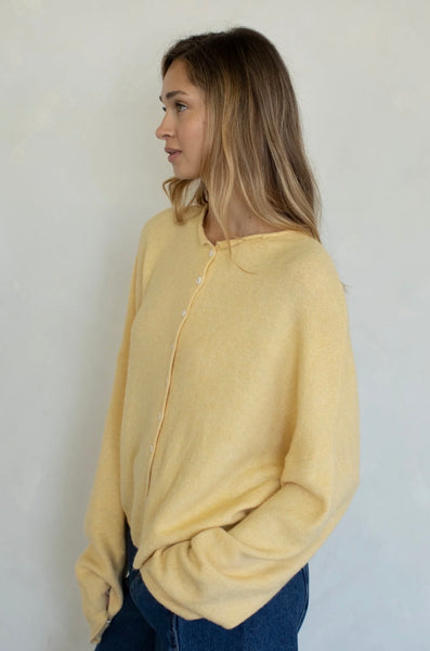 Honey Rolled Collar Cardigan