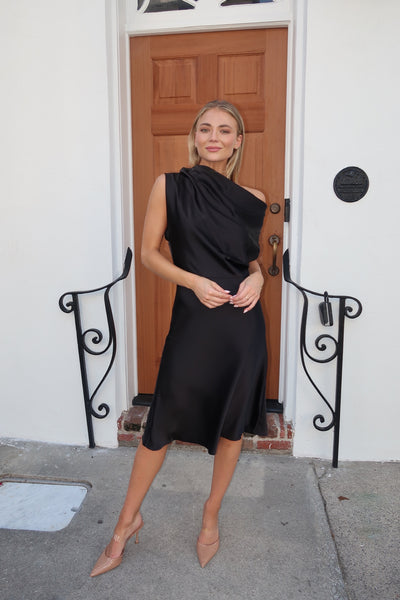 Birdie Black Midi Dress