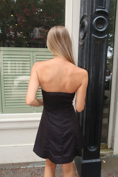 Black Strapless Mini Dress