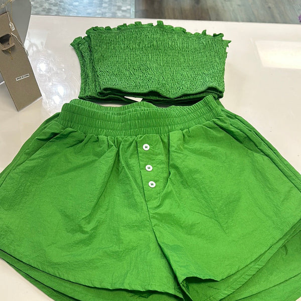 Green Wave Short Set